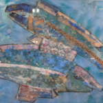 Kunstwerk, gemengde techniek, Maya Wildevuur, Vis, 1990